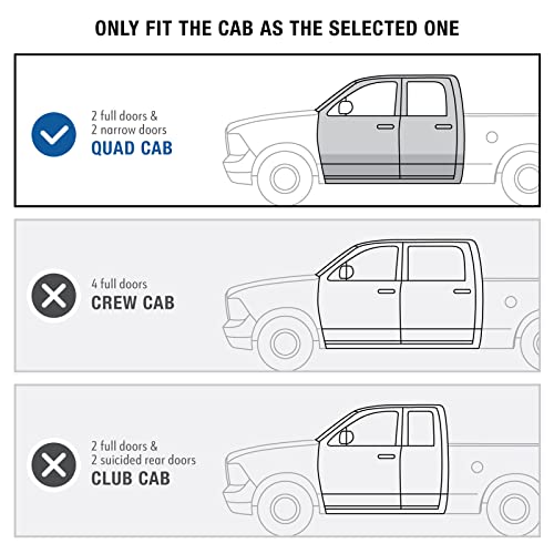 Tyger Auto Star Armor Compatible With 2002-2008 Dodge Ram 1500; 2003-2009 2500 / 3500 | Quad Cab | Tg-Am2D20088 | Side Step Rails Nerf Bars Running Boards #TOP1
