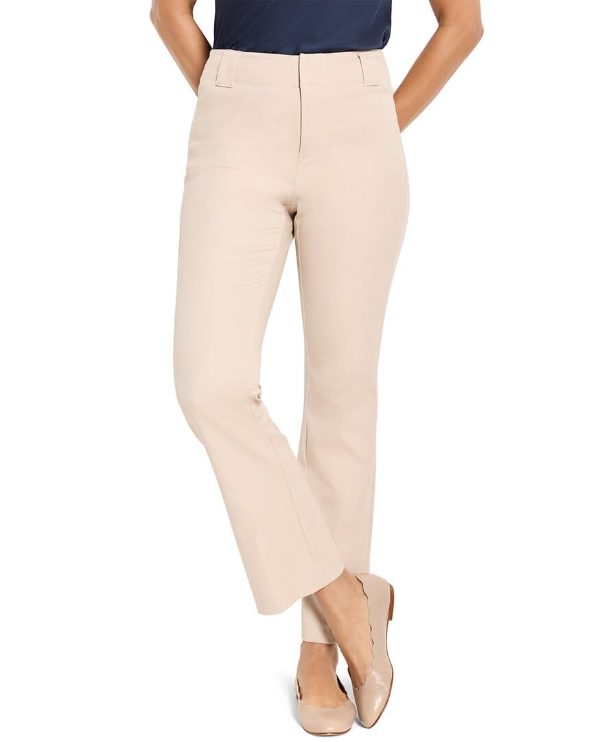 NIC ZOE Womens Petite 28 Plaza Demi Boot Cotton Bi-Stretch Pants