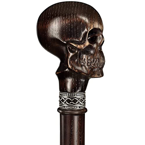 Unique Carved Walking Cane For Men And Women - Skull - Cool Gothic Walking Stick - Stylish Wood Cane #TOP6