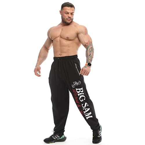 Men's Bodybuilding Workout Comfort Design Baggy Muscle Trackpants2