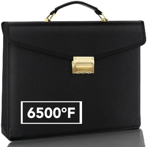 Upgraded 6500°F Fireproof Document Bag with Lock,14.2