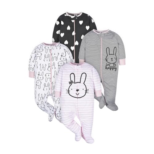 Image of Gerber Baby Boys' 4 Pack Sleep 'N Play Footie