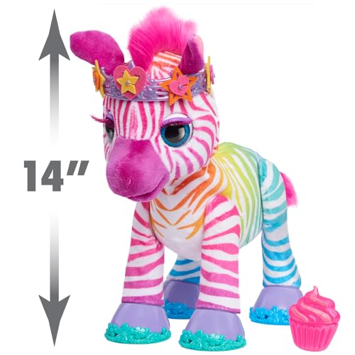 Just Play 28117 Furreal Zenya My Rainbow Zebra Interactive Plush thumb #5