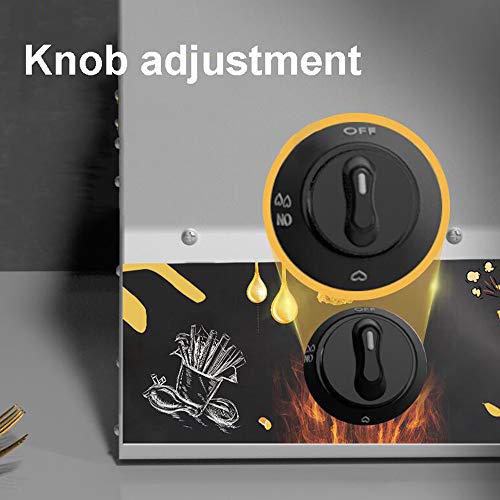 Gasfritteuse, kommerzielle Edelstahl-Fritteuse – 22 l Gas-Doppeltanks, 2 Korb-Tischplatte, manuelle Temperatureinstellung, für Restaurant, Küche, Gasfritteuse – Bild 5