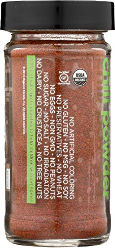 Spicely Organic Chili Powder 1.70 Ounce Jar Certified Gluten Free - Thumbnail 3