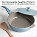 Goodful All-in-One Pan, Multilayer Nonstick, High-Performance Cast Construction, Multipurpose Design Replaces Multiple Pots and Pans, Dishwasher Safe Cookware, 11-Inch, 4.4-Quart Capacity, Blue Mist