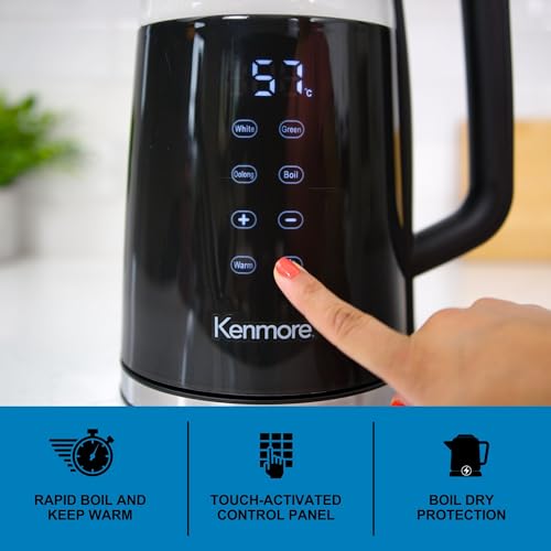 Kenmore Tetera Eléctrica Digital Inalámbrica 1.7L Negra miniatura 4