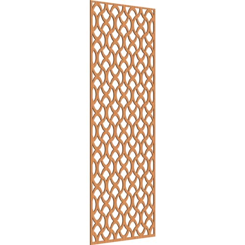 Image of Resort Decorative Pierced Fretwork Wood Wall Panels, 31 3 /8 inchW x 79 3 /8 inchH x 1 /4 inchT, Cherry