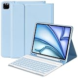 CC Store for iPad Pro 11 inch Case with Keyboard(4th /3rd /2nd /1st Gen),Keyboard for New iPad Air 11 inch (M2/M3),Air 5th/4th Gen Case with Detachable Bluetooth Key-Board and Pencil Holder (Blue)