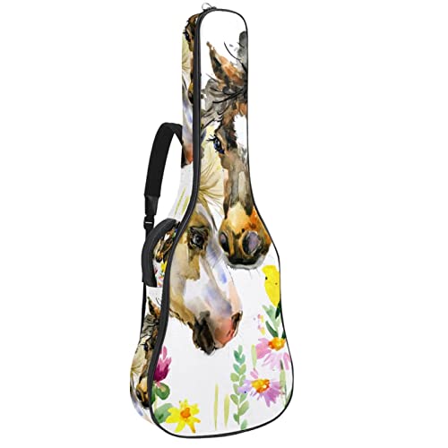 Hondank Housse imperméable pour guitare acoustique avec double bandoulière et poche Motif fleurs de cerisier… - Les Beatles, Paul McCartney, John Lennon, RIngo Starr, George Harrison Hondank Housse imperméable pour guitare acoustique avec double bandoulière et poche Motif fleurs de cerisier…