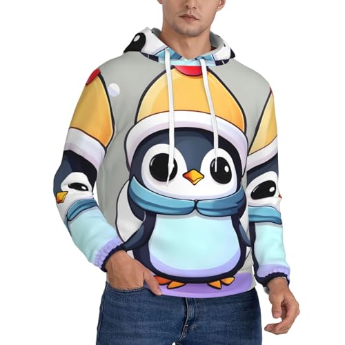 Sweat à capuche pingouin pour homme pull de sport décontracté EdWal