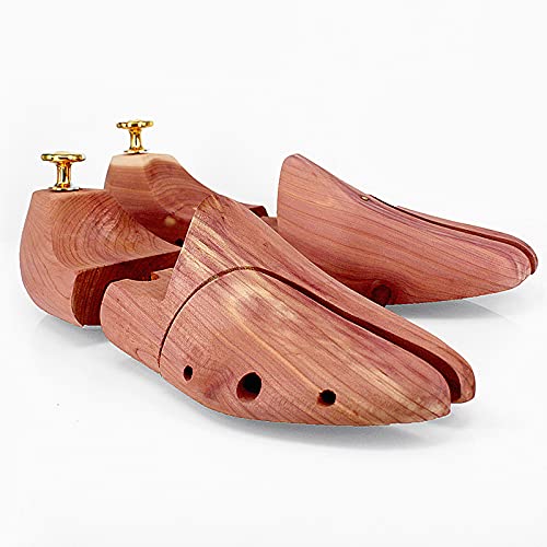 2 Piezas/Lote Cedro Rojo Madera Zapato de Hombre Árboles de Longitud Ajustable y Ancho Zapato Shaper Herramienta de Cuidado de Zapato Mejor Forma Antiarrugas hormas para Zapatos 649