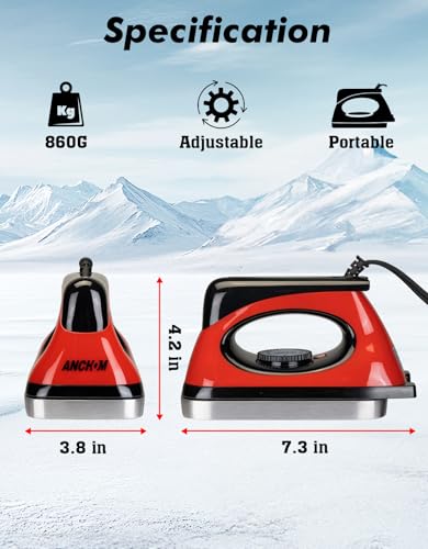 image for ANCHOM Ski Snowboard Wax Iron, Precise Temperature Control, Dual Volta