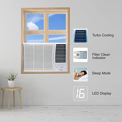 Image of Voltas 1.5 Ton 3 Star, Inverter Window AC (Copper, 2-in-1 Adjustable Mode, 183V Vertis Elite, White)