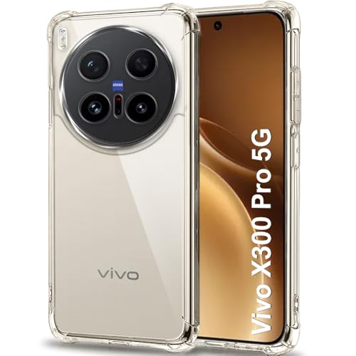 Image of TheGiftKart Crystal Clear Back Cover Case for Vivo X300 Pro 5G | Shockproof Soft TPU Case | Cushioned Edges for Ultimate Protection Back Cover Case for Vivo X300 Pro 5G (TPU, Transparent)