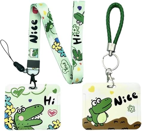 2 PCS Tarjetero Colgante Lanyard y Tarjetero Porta Tarjetas Ident...