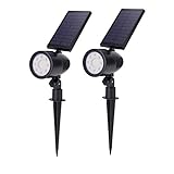 Solar Spotlight Outdoor, 180° Adjustable Auto On/Off Flag Pole Lights, Waterproof Security Wall Light for Garden, Pool Area, Tree, Pond, Landscape and Yard……