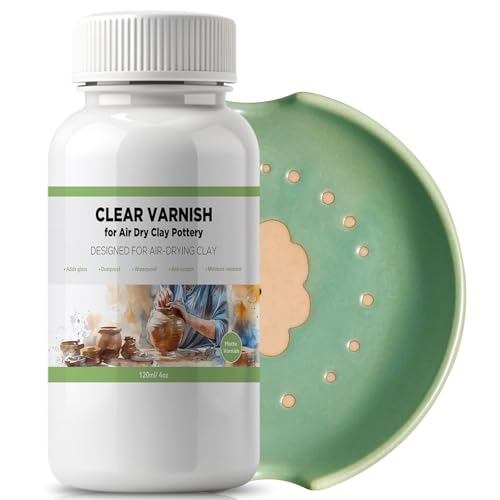 120ml Air Dry Clay Varnish - Air Dry Clay Sealant for Airdry Clay - Clear Varnish for Air Dry Clay...