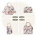Imagen de FORRICA Bolsos Mujer Bolsa Bandolera con Impresión de Moda Bolsas de Hombro Damas Bolso Shopper Impermeable Bolsos de Mano para Mujer Multibolsillos Mariposa