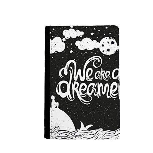 Étui pour passeport We are Dreamers pochette de protection voyage noir et blanc