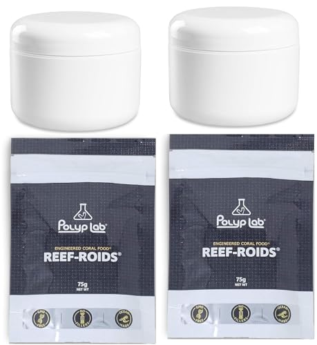 Polyp Lab PolypLab Polyp-Booster 100ml Bottle Reef-ROIDS Coral Fish Food (2 of 75G + Two Jars)