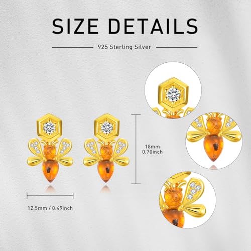 Axolotl/Fox/Penguin/Bunny/Bee Earrings 925 Sterling Silver Animal Stud Earrings Jewelry Gifts for Women3