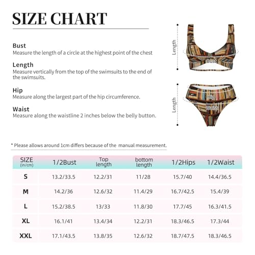 Bikini 2 pièces confortable avec motif bibliothèque original et séchage rapide