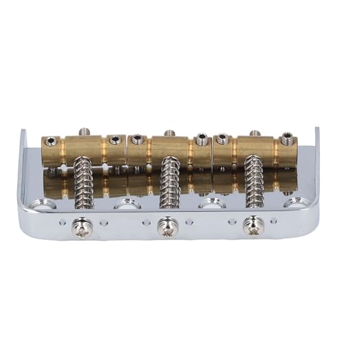 Electric Guitar Bridge, Short Electric Guitar Bridge, Long Service Life, Professional Brass Saddle 3, Perfect for Replacement (Silver) - Image 3