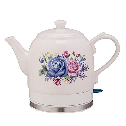 gerenic Keramischer Wasserkocher Schnurlose Wasser-Teekanne,Teekanne-Retro-1,5L-Kanne,1000W Wasserschnell für Tee,Kaffee…