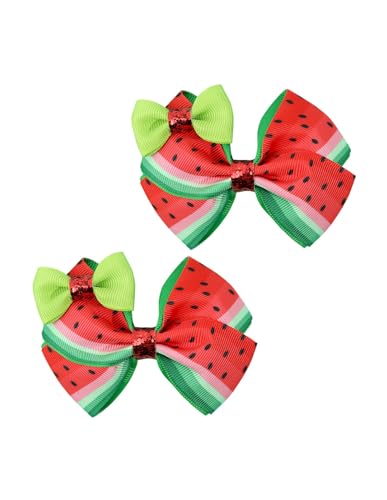 Watermelon Bow Hair Clips Pin Girls Fruit Hair Bowknot Watermelon Hairclips BBG22 (B2-Bow)