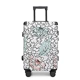 VH&GRED Fashionable Durable Leather Suitcase - Lightweight Large Carry on Luggage Travel Luggage for Women with 4 Spinner Wheels, TSA Lock, Water-Resistant & Elegant Design Leather Luggage