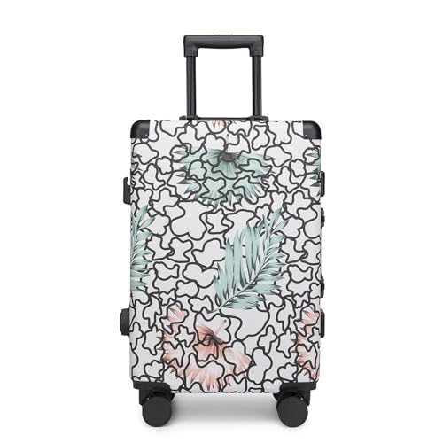 VH&GRED Fashionable & Durable Leather Suitcase - Lightweight Large Travel Luggage for Women with 4 Spinner Wheels, TSA Lock, Water-Resistant & Elegant Design