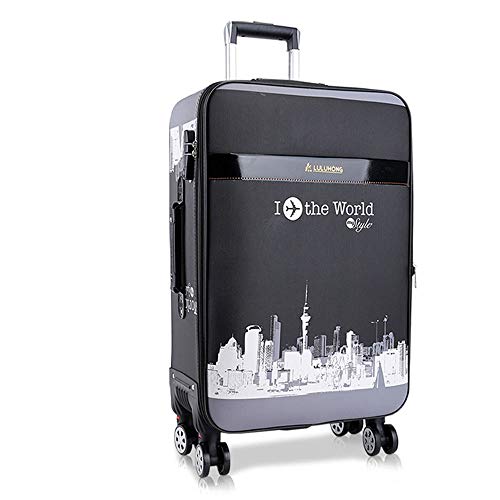 HLXB Valise de Voyage en PU pour garçons et Filles Adolescents,Valises Trolley Souple Légere pour étudiants avec Port de Chargement USB, Grande capacité Extensible, Plusieurs Tailles