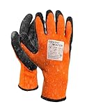 WS-Pro Trevendo Winterhandschuhe - 12 Paar - isolierte Handschuhe mit Latex Beschichtung - Kälteschutz - Sicherheitshandschuhe - Arbeitshandschuhe - kaltes Wetter - flexibel einsetzbar - Größe 10