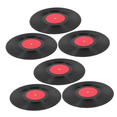 Disques vinyles rétro TOPPERFUN (6 pcs) pour décoration murale vintage de maison et café