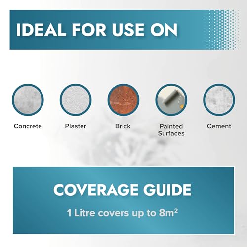 Polar Damp Seal Paint - Primer & Topcoat for Indoor Walls & Ceilings - Mould Resistant Stain Blocker Paint- Quick Drying for Wood, Plaster, Cement and Stone - Matt Finish - White - 5L - Image 6