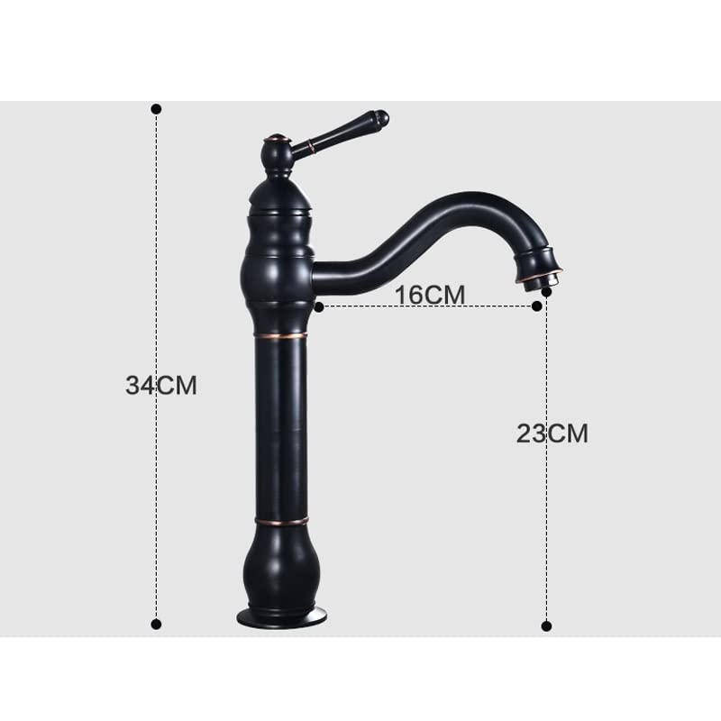 Mitigeur en laiton bronze huilé à double commande douche et douchette