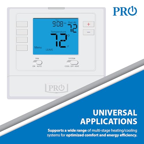 PRO1 T701 Single Stage Non-Programmable Wall Thermostat for 1 Heat/1 Cool Conventional Systems, Conventional Digital Thermostat for Home by PRO1 IAQ - Image 6