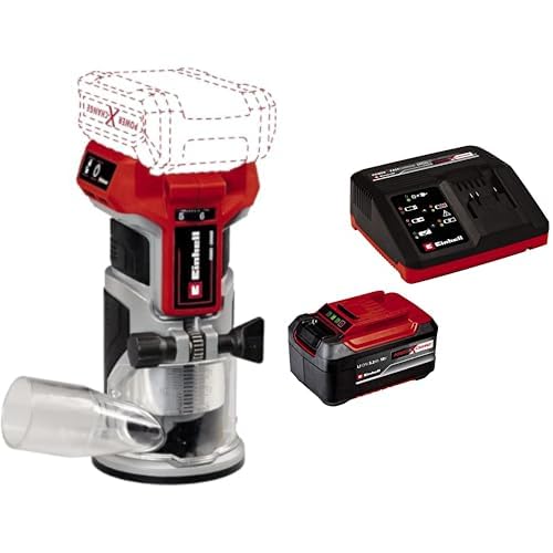 Affleureuse sans fil Einhell 18V pour éliminer les éclats de coupe sur le bois