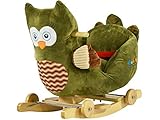 🦉 Passt auch in kleine Kinderzimmer - Das Schaukeltier hat eine Grundfläche von ca. 60 x 28 cm und ist ca. 58 cm hoch. Es ist außerdem mit bis zu 30 kg belastbar.