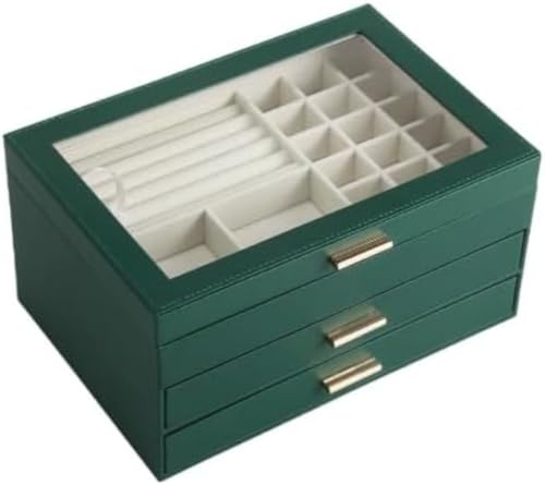 GOTRAFY �W���G���[�{�b�N�X �A�N�Z�T���[�P�[�X ��e�� �����J�o�[ �����o���t�� �d�؂���[ �s�A�X �w�� �l�b�N���X ���[ �g�їp �z���C�g (26.5*18*13.5CM,�O���[���ł�)