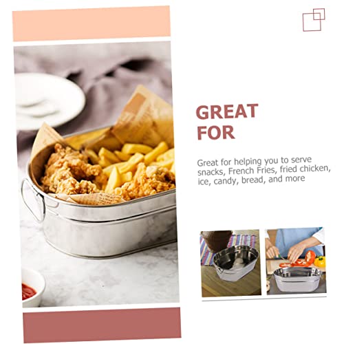 Yardwe 2Pcs Seafood Bucket Black Container Black Flatware Black Baskets Beverage Tub Wine Ice Bucket For Bar Beverage Bucket Party French Fries Bucket Snack Bucket For Bar Food Holder #TOP5