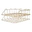 XINGHE Lot de 2 Corbeille Fichier Organisateur en Métal Empilable de Bureau, Classeur Papier Lettre Organisateur Plateau de classement A4 en métal pour la maison (Or rose XINGHE Lot de 2 Corbeille Fichier Organisateur en Métal Empilable de Bureau, Classeur Papier Lettre Organisateur Plateau de classement A4 en métal pour la maison (Or rose