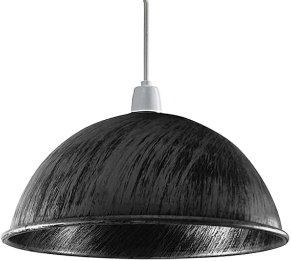 DC Voltage Metal Lamp Shades Living Room Ceiling Pendant Light Shade 21cm Easy Fit Dome Lampshades Only for Industrial Ceiling Light Fitting Bedroom, Kitchen(Free Reducer Plate) — image 1