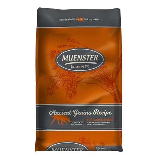 Muenster Ancient Grains Chicken Dog Food, Large Breed, 22lb - Gluten-Free, High Protein, Digestive Support