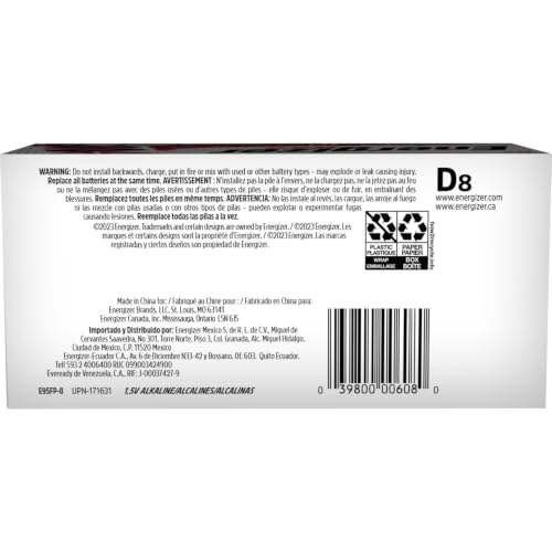 Energizer D Batteries, D Cell Battery Premium Alkaline, 8 Count - image 8