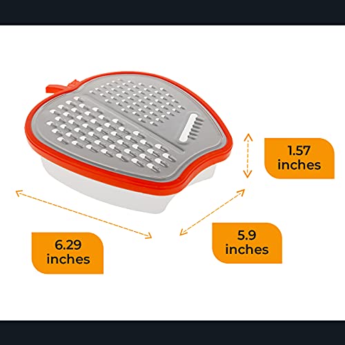 Cheese Grater With Mini Storage - Apple Shape Container Grater - Vegetable Dishwasher Safe Grater With Bowl #TOP1