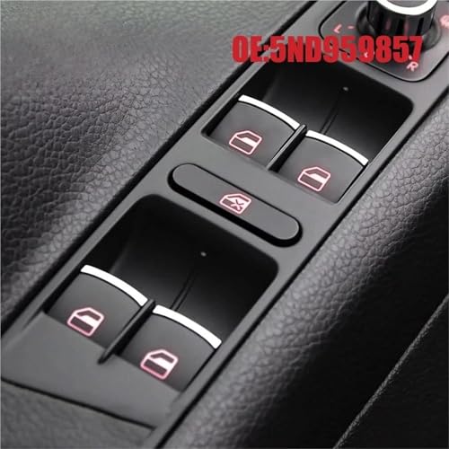 Bouton lève-vitre électrique 5ND959857 à double commande fluide pour GTI - 6