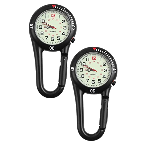 Montre à gousset noire idéale pour paquet à backpack, escalade et alpinisme nocturne