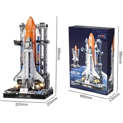 FunXylophy Space Building Block, Super Shuttle Building Bricks, Engineering Assembly Present and Collectible Kit for Adults (2200PCS)